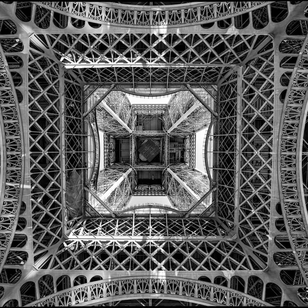 eiffel tower underneath