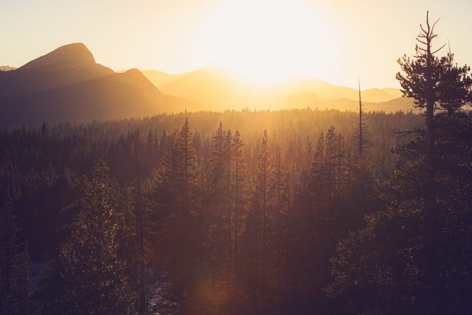 sunrise over valley