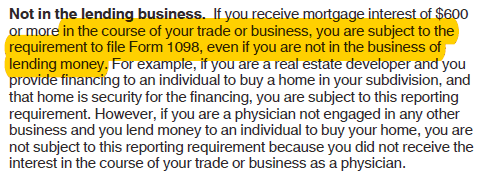 IRS not in lending business